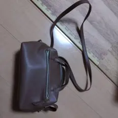 ブラウン 合成皮革 ショルダーバッグ