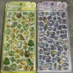 ゆめかわ ぷくぷく うるちゅる シール 立体3D 2枚セット