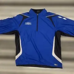 ✨希少カラーデザインUMBRO アンブロウィンドブレーカー ハーフジップ ピステ