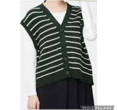 GU ニットベスト　スクールベスト　オーバーサイズ　L