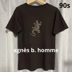 90s ヴィンテージ agnès b. homme トカゲプリント Tシャツ