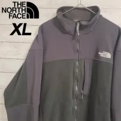 ノースフェイス XL 黒 ウインドストッパー 刺繍ロゴフリースジャケット 004
