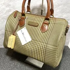 希少✨ ポロラルフローレン 千鳥格子 ミニボストンバッグ ヴィンテージ 茶色