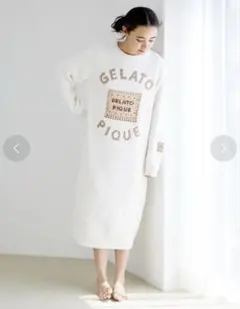 GELATO PIQUE ルームウェア　パウダービスケットジャガードワンピース