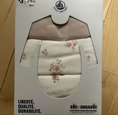 プチバトー　長袖ボディ　肌着　24m