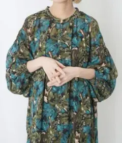 LUCA / LADY LUCK LUCA 花柄ロングワンピース 長袖訳あり美品