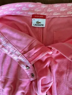 LACOSTE エディションリミテ パイル地 ハーフパンツ ピンクのサムネイル