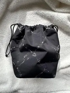 CHANEL 巾着 トラベルライン ブラック ナイロン