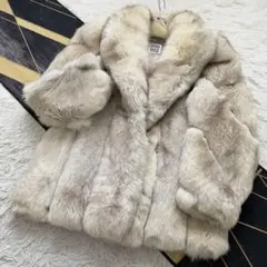 美品 サガフォックス ブルーフォックス FOX 毛皮 白系 - メルカリ