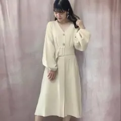 ビジュータックニットワンピース　AnMILLE