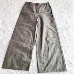 ZARA　ザラ　ワイドパンツ　春夏用　カーキ　S