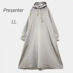 プレゼンター パーカーワンピース LL ロング丈 フード ストレッチ カジュアル