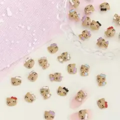 ★ネイルパーツ★ 日焼けキティ マルチカラー 20pcs