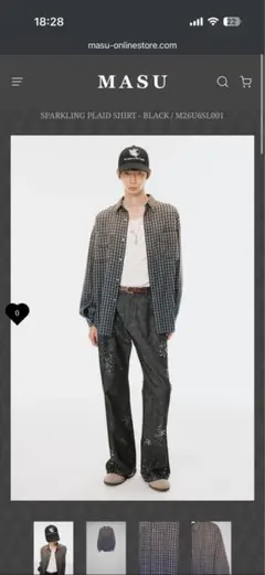 FADED SPARKLING PLAID SHIRT 26ss 46のサムネイル
