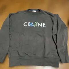 アダムスジャグラー 花柄ロゴ トレーナー Lサイズ ダークグレー