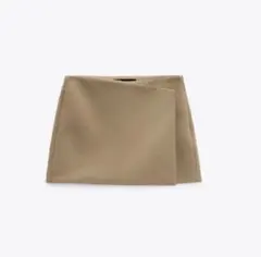 ZARA ザラ　アシンメトリースコート　スカート　キャメル