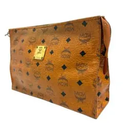 MCM ヴィセトス柄 クラッチバッグ レザー ブラウン