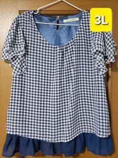 チェック柄半袖【3L】