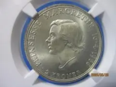 デンマーク 2クローネ銀貨☆1958年／マルグレーテ王女／未使用／ デンマーク 2クローネ銀貨☆1958年／マルグレーテ王女／未使用