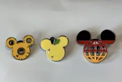 ディズニーランド　ミッキーマウス ピンバッジ 3個セット