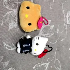 Hello Kitty ぬいぐるみカラビナ付きストラップ 2点セット　新品未使用
