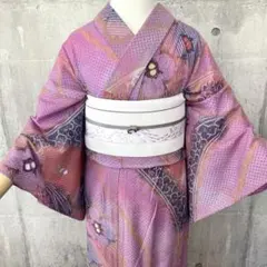 ★まさまる★未使用品　紅紫　有松絞り　絞り染め　絞り浴衣　　NO66 ☆まさまる様専用☆未使用品 紅紫 有松絞り 絞り染め 絞り浴衣 NO66