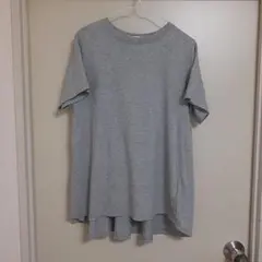 Ranan グレー 半袖 Tシャツ バックギャザー ロング丈　Lサイズのサムネイル