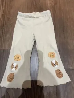 メゾンテリア　ベビーパンツ　90ベージュ　フレアパンツ　女の子　ベビー服