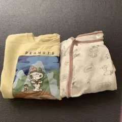 PEANUTS スヌーピー ロンパース2枚