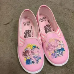 スラップス プリント ピンク スリッポン