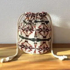 PENDLETONペンドルトン 厚手 巾着バッグ ミニバッグ ネイティブ柄バッグ