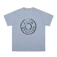 ダメージ加工 破れデザインリングプリント彩砂ロゴ半袖Tシャツ男女兼用人気トレンド