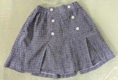 【美品】キュロットスカート 150サイズ☆ちぢみ素材　ウェストゴム入り