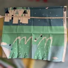 水辺の風景 綿プリント生地 約30cm x 110cm(の1/2カット