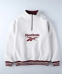 Reebok グレー ハーフジップ トレーナー