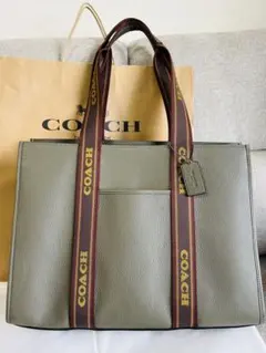 【美品】COACHコーチトートバッグ ラージスミストート