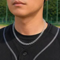 お守り効果も抜群!!本水晶クリスタル磁気入りネックレス 開運パワーストーン