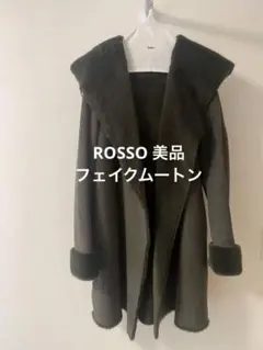 アーバンリサーチロッソ フェイクムートンコート カーキ