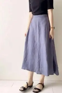 無印良品　ヘンプ　フレアスカート　Sサイズ