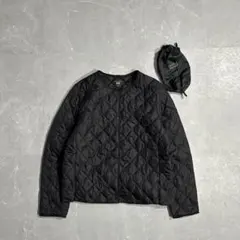 ユニクロ パフテックキルティングジャケット ウォームパデッド ブラックL 収納袋