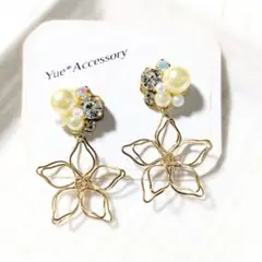 A-426　ハンドメイド☆ビジューピアス／イヤリング