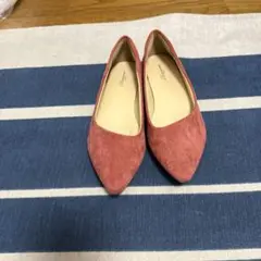 ピンク スエード ポインテッドトゥ パンプス　レディース靴　シューズ