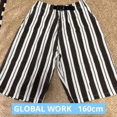 GLOBAL WORK ハーフパンツ　ストライプ　160cm