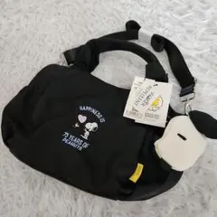 イザック スヌーピー ショルダー バッグ ブラック 刺繍 2way 新品未使用