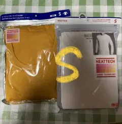 ユニクロ　ヒートテック　クルーネックT(９分丈) Sサイズ　2色セット
