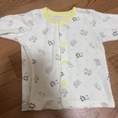 動物柄 ベビーパジャマ クリーム色 長袖