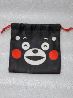くまモン 巾着袋 ポーチ 小型 黒