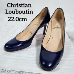 クリスチャンルブタン MISS GENA パテントレザー レッドソール ネイビー
