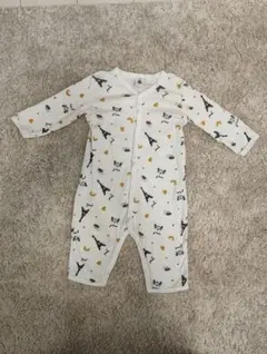 PETIT BATEAU プチバトー　ロンパース（エッフェル塔柄）