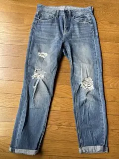 GU ダメージデニムパンツ M